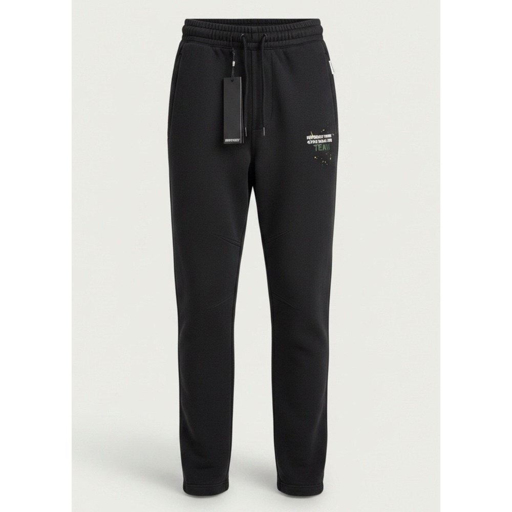 Represent Design Studios Straight Leg Sweatpants Off Black XS M08189-171 NEW